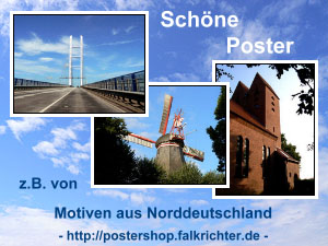 Mein Postershop. Z.B. mit Fotos von Motiven aus Norddeutschland.